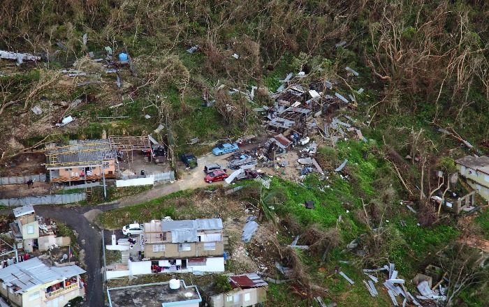 techos, destrucción, casas