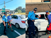 Policía realiza entrega de regalos servi-carro en Coamo