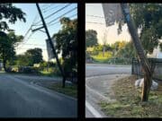 Vecinos preocupados por poste que amenaza con caer