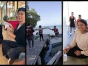 Tres jóvenes entregados al voluntariado