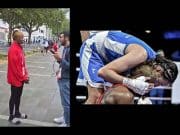 Boxeadora del Congo se impacta tras perder el combate