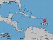 Tormenta Ernesto baja su velocidad de movimiento, con ligero aumento de fuerza