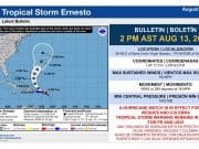 Avión cazahuracanes encuentra a Ernesto más fortalecido