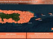 Advertencia de calor y pronóstico de lluvias para Puerto Rico este domingo