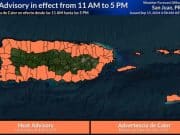 Advertencia de calor emitida para la costa de Puerto Rico