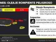 Lluvias aisladas y oleaje alto para este viernes en Puerto Rico