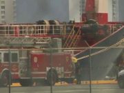 Investigan posible derrame de combustible en la bahía de San Juan tras incendio en embarcación