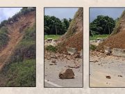 Cierran tramo de carretera por desprendimiento de roca