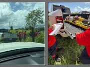 Paracaidista se accidenta y cae en área verde