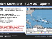 Tormenta Erin se aleja de Puerto Rico