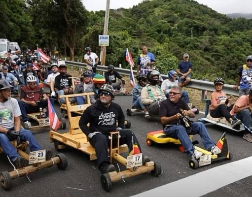 Todo listo para la ‘Carrera de Carritos de Palo’