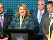 Gobernadora hace alarde de reducción histórica de crímenes