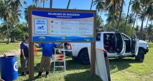 DRNA instala nueva rotulación y boyas de seguridad para bañistas en Boquerón