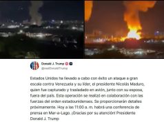 EE.UU. ataca Venezuela y asegura captura de Maduro