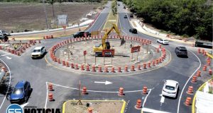 Rotonda que construyen en Salinas estará lista en junio