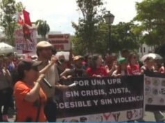 Exigen renuncia de presidenta de la UPR frente a La Fortaleza
