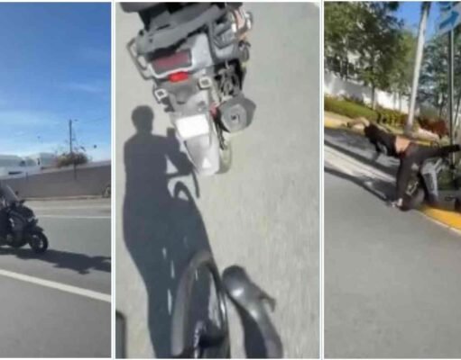 Investigan incidente entre motociclista y ciclista en Vega Baja tras video viral en redes sociales