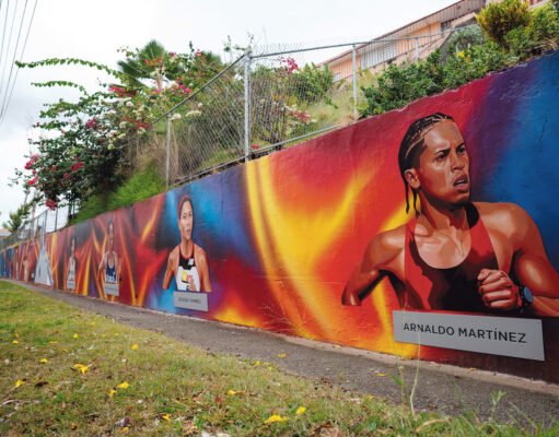 Deporte y arte se integran en mural de fondistas del San Blas