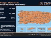 Meteorología advierte sobre alto riesgo de incendios y condiciones marítimas peligrosas en Puerto Rico