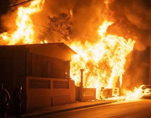 Fuego consume varias estructuras en centro urbano de Ponce
